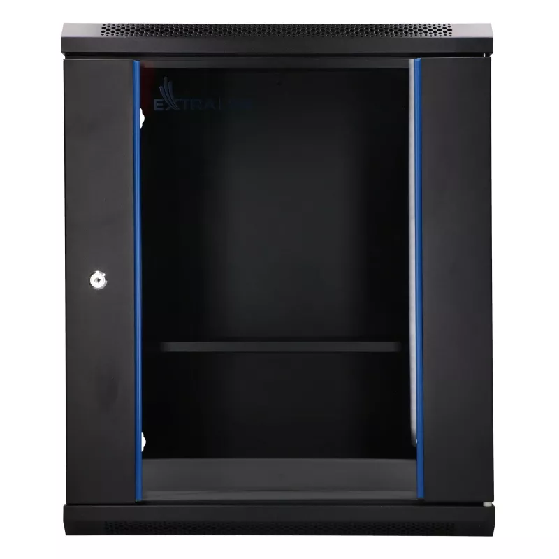 Extralink Lite 12U 530X400 Armario rack de pared negro con balda