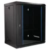 Extralink Lite 12U 530X400 Armario rack de pared negro con balda