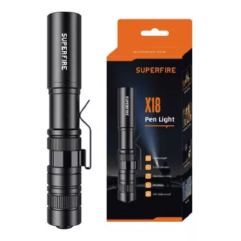 Linterna Superfire X18 linterna LED de mano 55 lm 5 W, compacta portátil