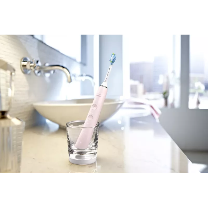 Cepillo de dientes eléctrico sónico Philips DiamondClean 9000 HX9911/29 — para adultos, batería de Li‑Ion integrada, modos Soft y Normal, rosa