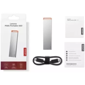 Unidad de estado sólido externa Lenovo 4XB1T88412 1 TB USB Type-C 3.2 Gen 2 (gris)