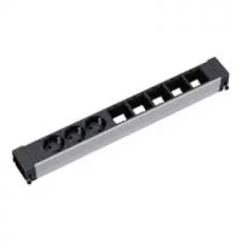 Regleta de enchufes 3 tomas AC Bachmann 909.006 Negro Plata