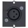 Bachmann - Placa frontal modular Snap-In - 3 PIN XLR - Negro