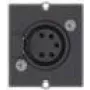 Bachmann Custom Module 1 x toma XLR - Placa frontal modular Snap-In - XLR (5-pin) - Negro (917.101)