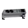Alargador de corriente Bachmann DESK 2 0,2 m 2 tomas AC Negro Acero inoxidable