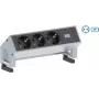 BACHMANN DESK2 1x toma schuko 1x cargador USB Acero inoxidable (902.5712)