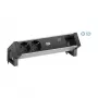 BACHMANN DESK2 ALU Negro 2x schuko USBC, cargador USB 60W 0,2m GST18
