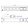 Regleta de enchufes Bachmann 916.705 con 4x tomas CEE7/3, 2x conexiones CM, cable de 0,2 m