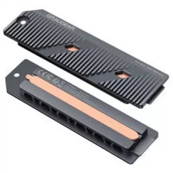 GrauGear G-PS5HS05+ Disipador heatpipe y solución de refrigeración para SSD M.2 NVMe para PlayStation 5 Slim y Pro, Gris
