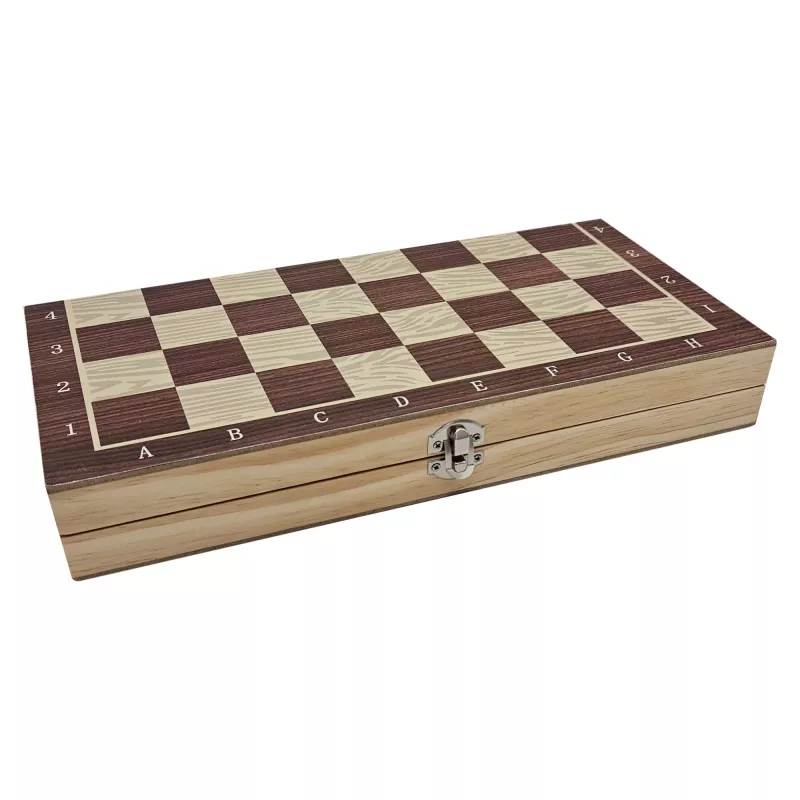 Extralink Toys Ajedrez de madera 3W1 Damas + AJEDREZ + Backgammon
