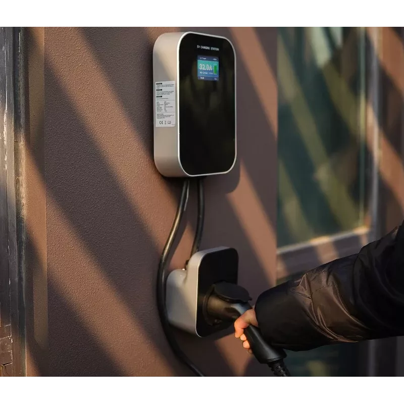 Extralink BS20-BA-22kW-APP Cargador de coche eléctrico tipo A 32A 22kW, 3 fases, pantalla LCD, app, 6,1 m