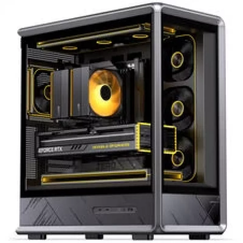 Caja para PC Jonsbo D401, torre Midi, ATX, cristal templado – negra