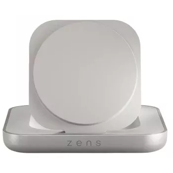 Cargador magnético inalámbrico de sobremesa Zens ZESC20W/00 — blanco, carga inalámbrica de 15W compatible con MagSafe