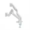 Soporte para monitor GEMBIRD MA-DA2-06-W para pantallas de 17–32 pulgadas, montaje en pinza de mesa/barra, blanco