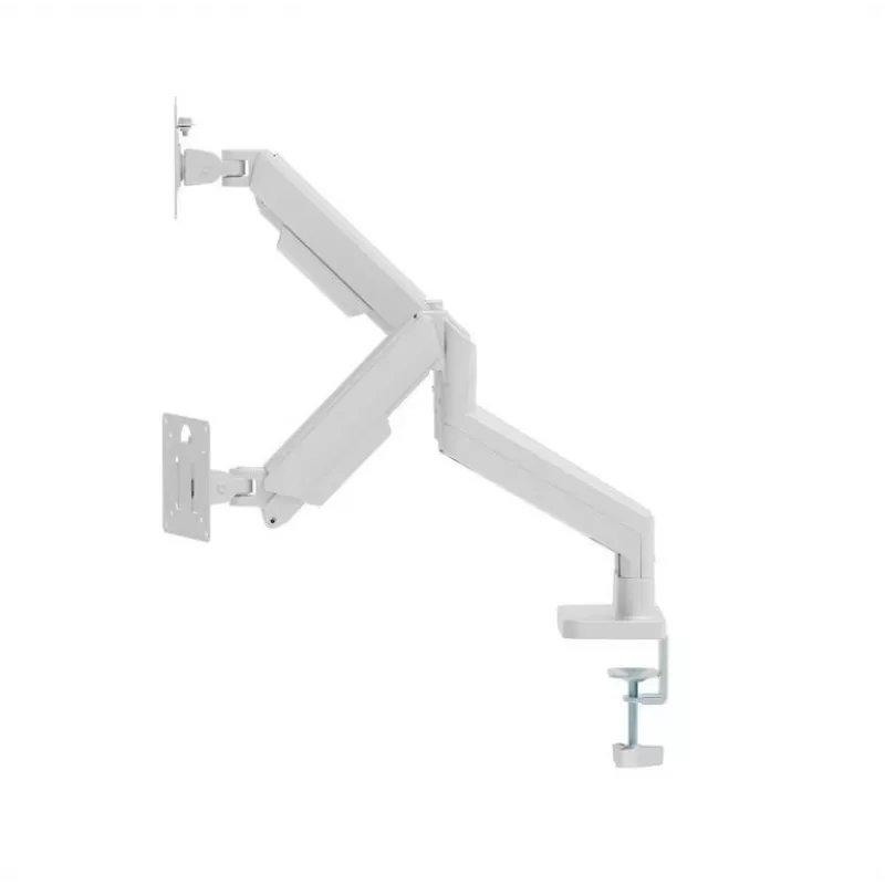 Soporte para monitor GEMBIRD MA-DA2-06-W para pantallas de 17–32 pulgadas, montaje en pinza de mesa/barra, blanco