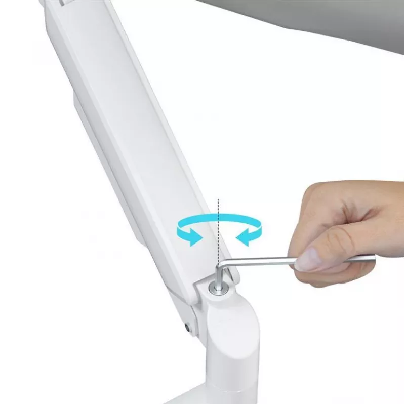 Soporte para monitor GEMBIRD MA-DA2-06-W para pantallas de 17–32 pulgadas, montaje en pinza de mesa/barra, blanco