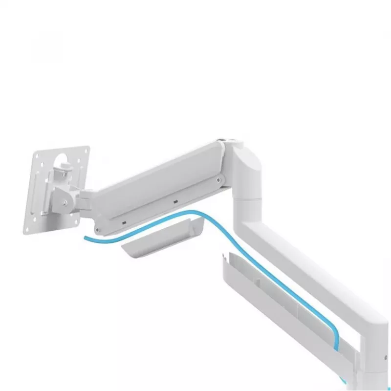 Soporte para monitor GEMBIRD MA-DA2-06-W para pantallas de 17–32 pulgadas, montaje en pinza de mesa/barra, blanco