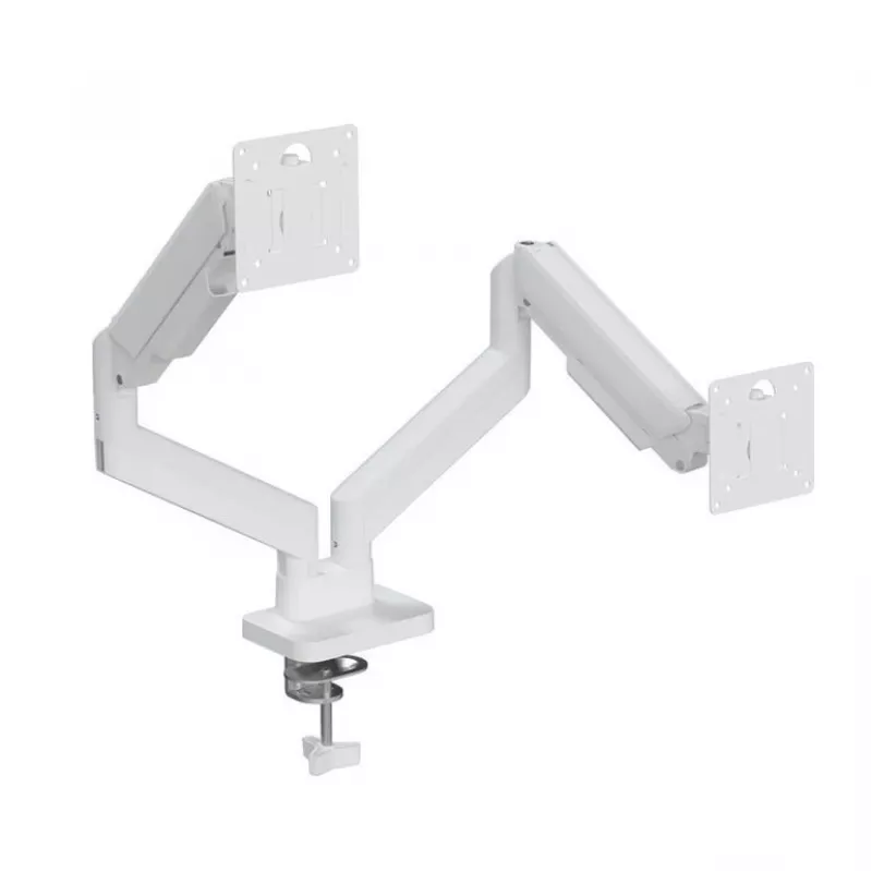 Soporte para monitor GEMBIRD MA-DA2-06-W para pantallas de 17–32 pulgadas, montaje en pinza de mesa/barra, blanco