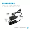 HP 65W USB-C LC Fuente de alimentación para portátil de interior Negra