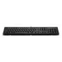 HP 125 Teclado con cable tamaño completo USB membrana Negro