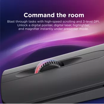 Ratón inalámbrico ambidiestro Bluetooth Lenovo 4Y51T62792 — LED IR, 4000 DPI, 7 botones, rueda, gris