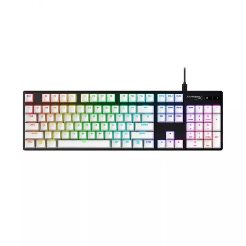 Set de teclas para teclado, HP HyperX Full Key Set Keycaps, blanco, compatible con HyperX y la mayoría de teclados mecánicos