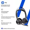 Auriculares HP Poly Voyager Focus 2-M USB-C-C con adaptador USB-C/A Poly+ 3 años