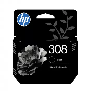 HP 308 pack de 2 cartuchos de tinta originales negro/tricolor, rendimiento estándar, negro, cian, magenta, amarillo, tinta colorante, tinta pigmentada, 2 uds., 160 páginas