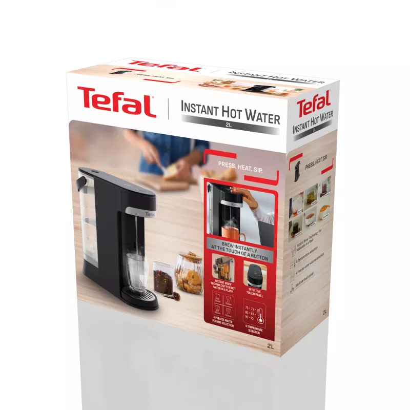 Dispensador de agua Tefal Instant Hot Water BR3508E0 negro 2 L