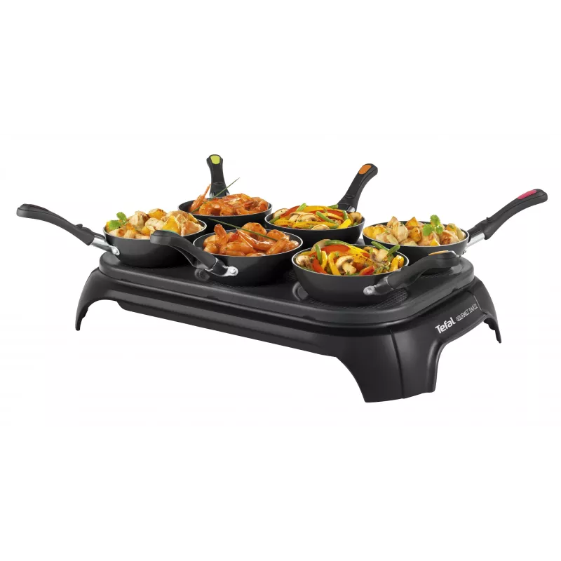 Wok Tefal WokParty Duo PY5828 negro, acero inoxidable 1000 W
