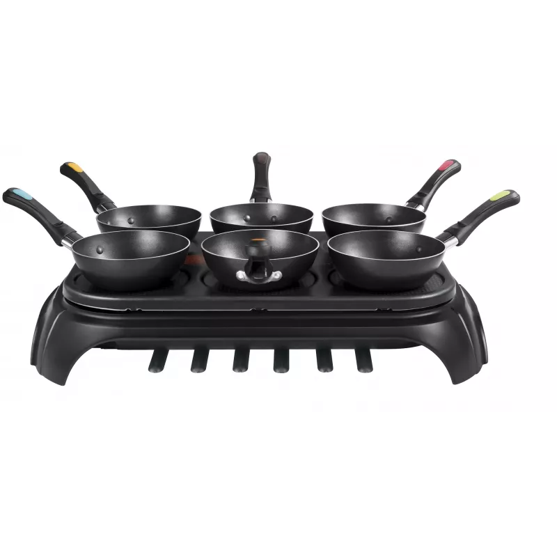 Wok Tefal WokParty Duo PY5828 negro, acero inoxidable 1000 W