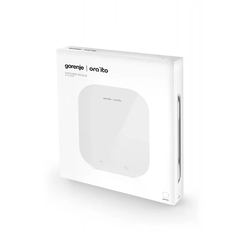 Báscula de cocina Gorenje KT10ORAW blanca rectangular electrónica