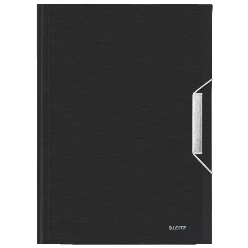Leitz carpeta de concierto ampliable PP, A4, polipropileno (PP), negro, 250 hojas, 80 g/m², 6 compartimentos