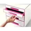 Leitz cajonera WOW Cube 4 niveles, 4 cajones, plástico, rosa, blanco, 1 ud., 287 mm, 270 mm