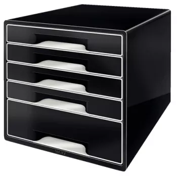 Leitz Desk Cube 5 cajones, 5 cajones, plástico, negro, 1 ud., 270 mm, 287 mm