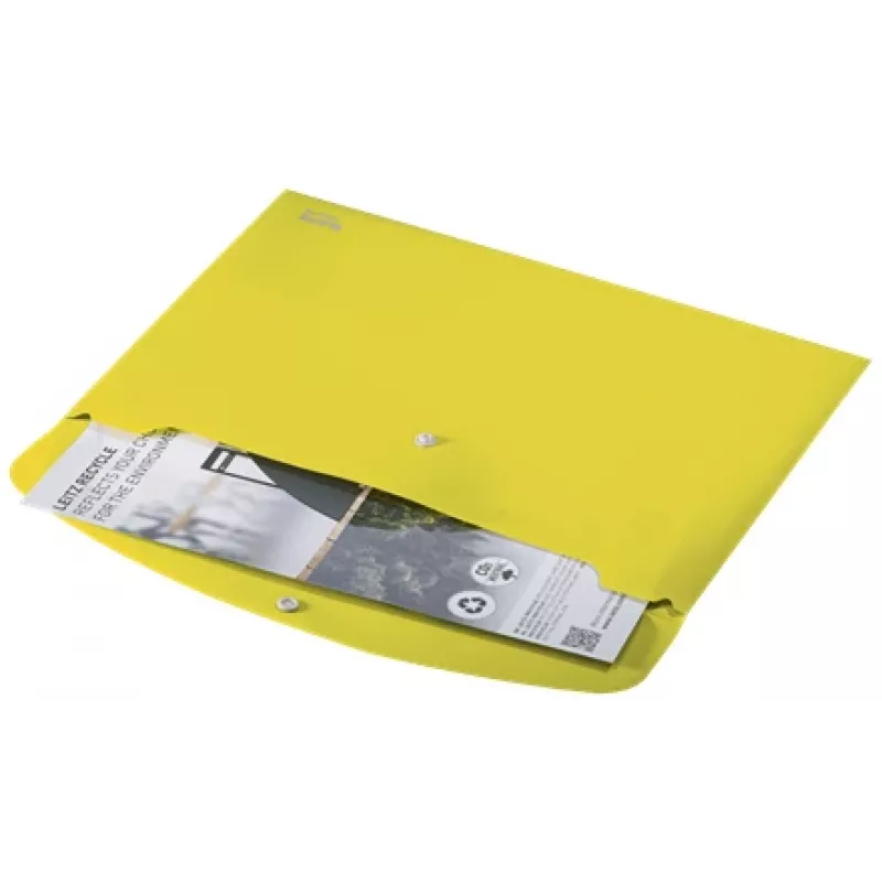 Leitz carpeta de documentos Recycle, carpeta con fundas, A4, polipropileno (PP), amarillo, horizontal, 60 hojas