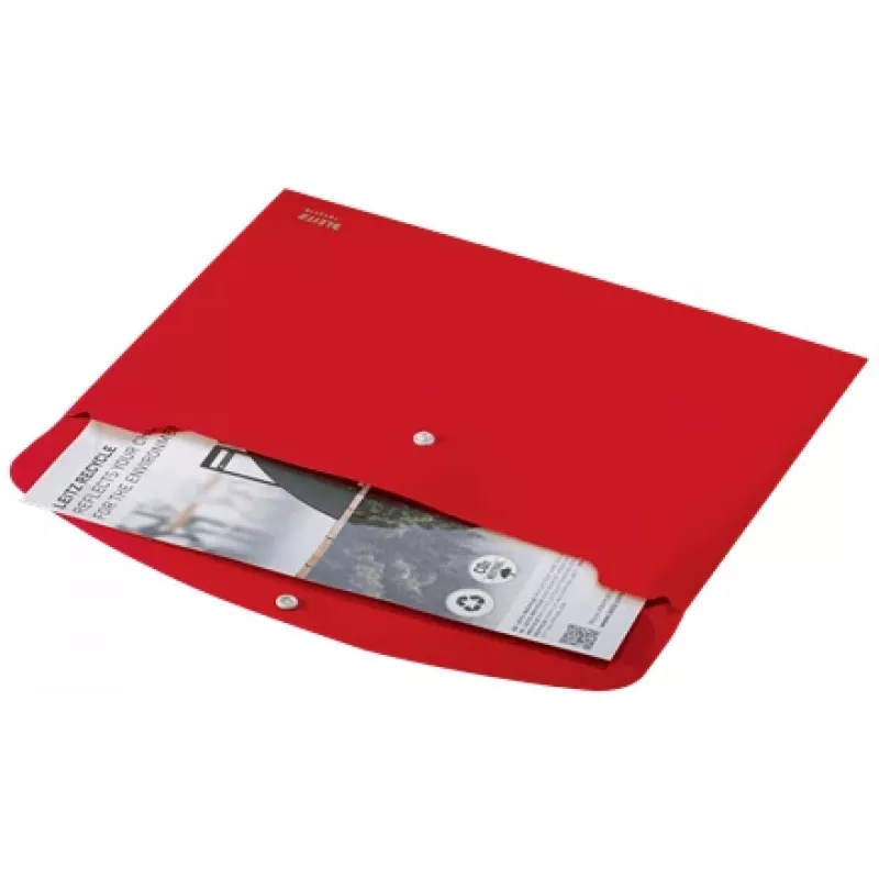 Leitz carpeta de documentos Recycle, carpeta de solapa, A4, polipropileno (PP), rojo, horizontal, 60 hojas