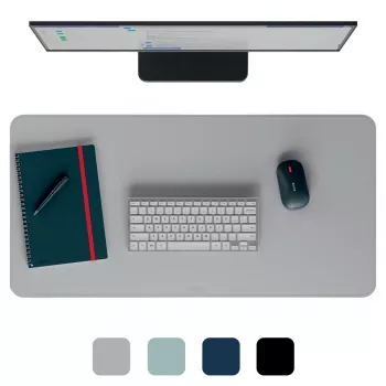 Leitz alfombrilla de escritorio grande, gris, policloruro de vinilo (PVC), 400 mm, 800 mm, 2 mm, 350 g