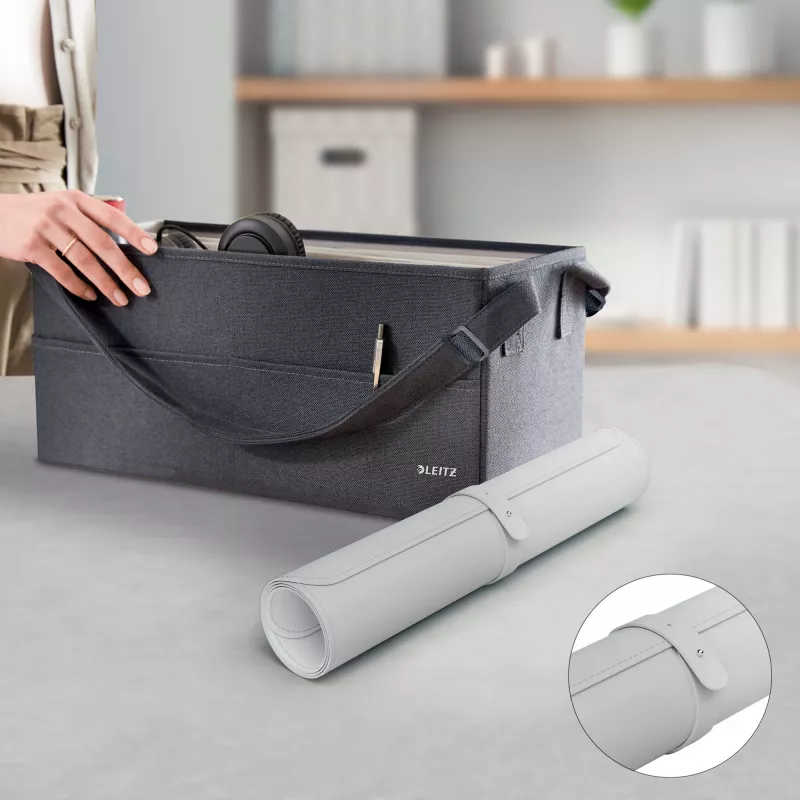 Leitz alfombrilla de escritorio grande, gris, policloruro de vinilo (PVC), 400 mm, 800 mm, 2 mm, 350 g