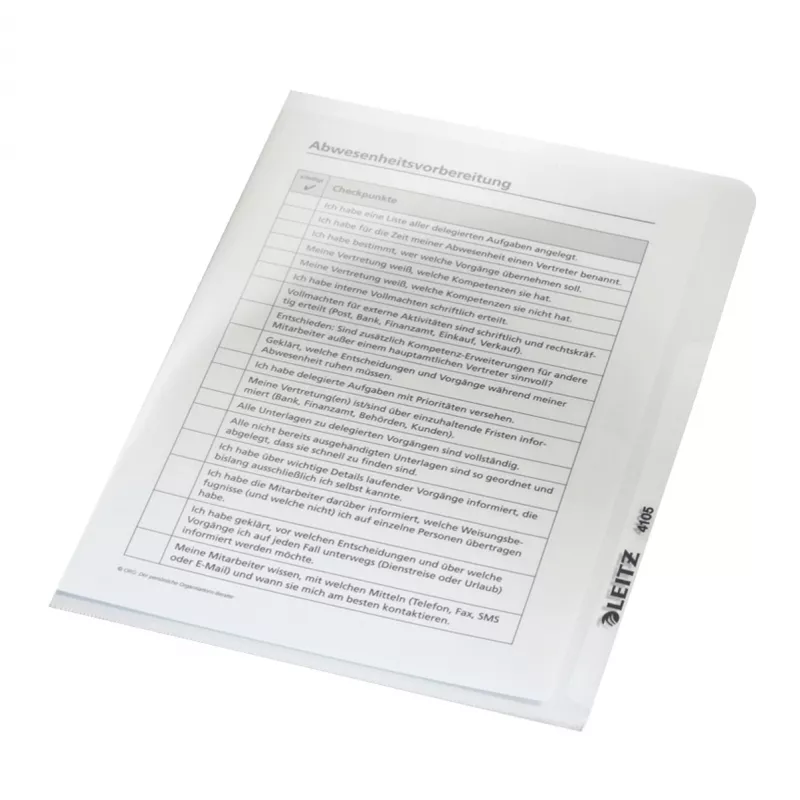 Leitz 41050000 carpeta de PVC transparente A5