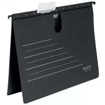 Leitz Alpha® carpeta colgante de cartón Recycle, A4, negro, cartón, 348 mm, 2 mm, 270 mm