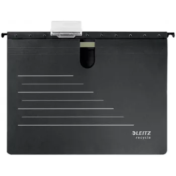 Leitz Alpha® carpeta colgante de cartón Recycle, A4, negro, cartón, 348 mm, 2 mm, 270 mm
