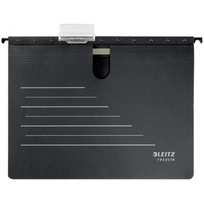 Leitz Alpha® carpeta colgante de cartón Recycle, A4, negro, cartón, 348 mm, 2 mm, 270 mm