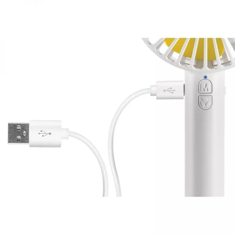 Ventilador de mano Unold Breezy 86610, blanco/amarillo