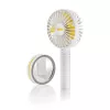 Ventilador de mano Unold Breezy 86610, blanco/amarillo