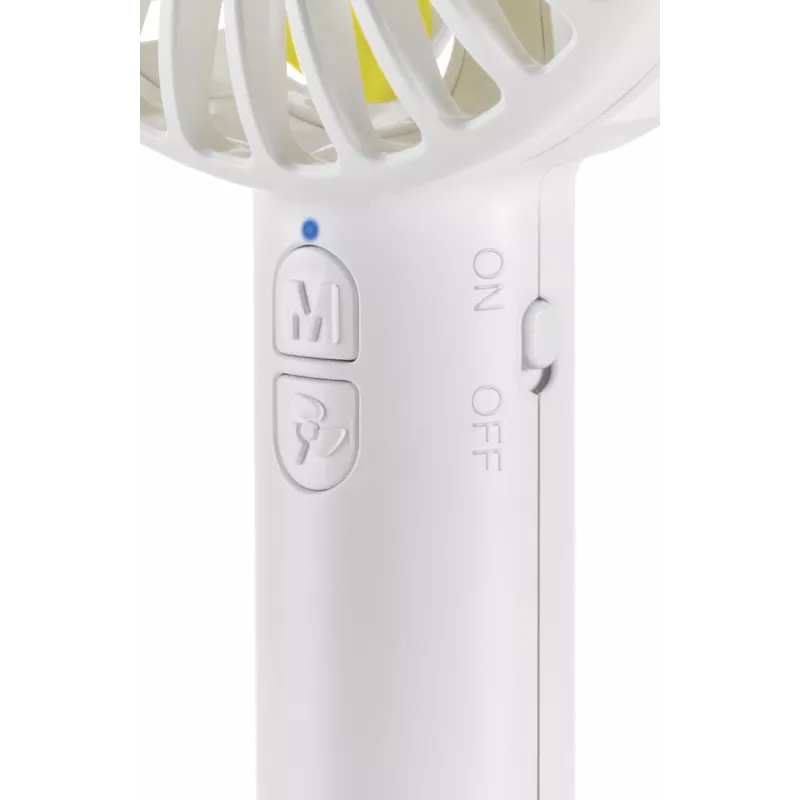 Ventilador de mano Unold Breezy 86610, blanco/amarillo