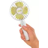 Ventilador de mano Unold Breezy 86610, blanco/amarillo