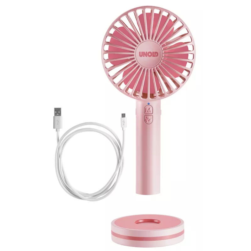 Ventilador de mano Unold Breezy 86614, rosa