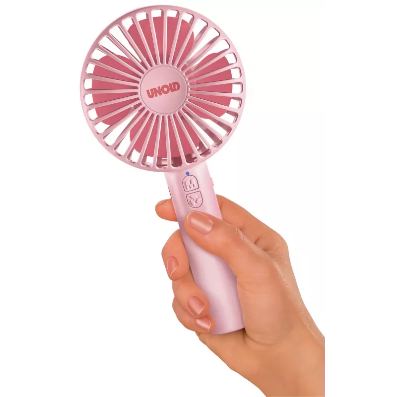Ventilador de mano Unold Breezy 86614, rosa