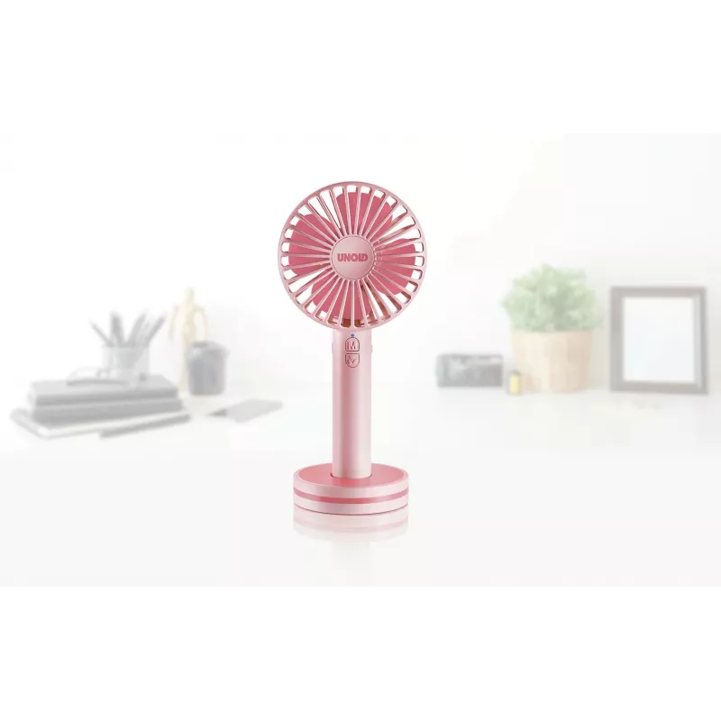 Ventilador de mano Unold Breezy 86614, rosa